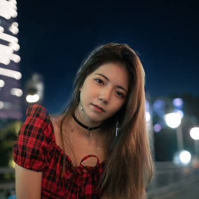 夜景模特