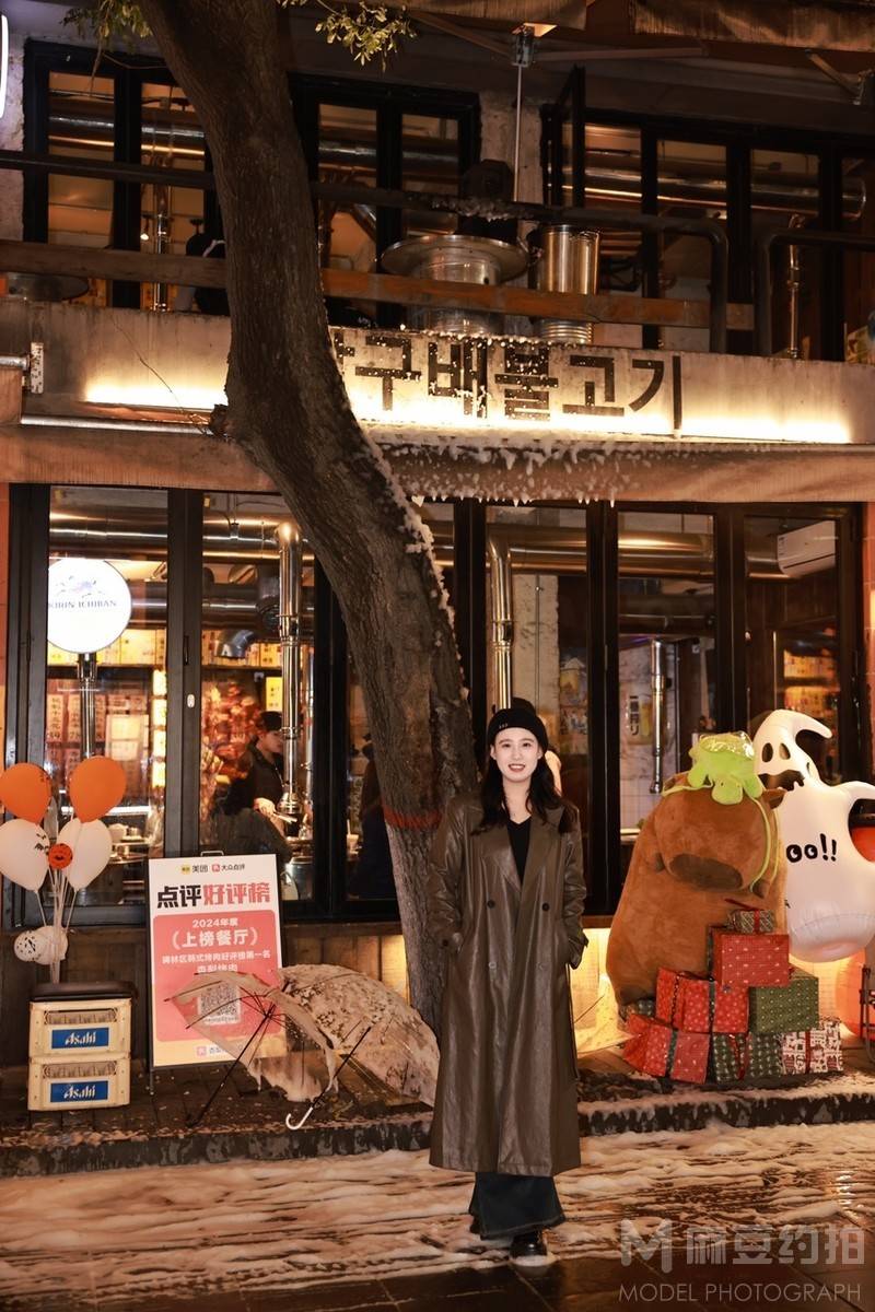 夜景模特