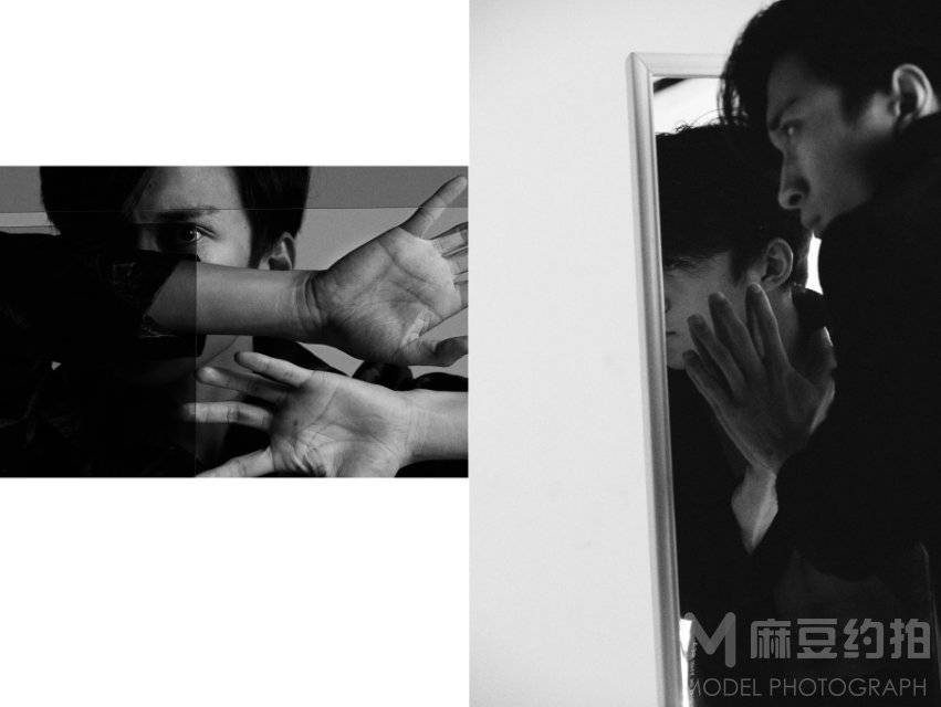 黑白模特