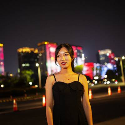 夜景模特