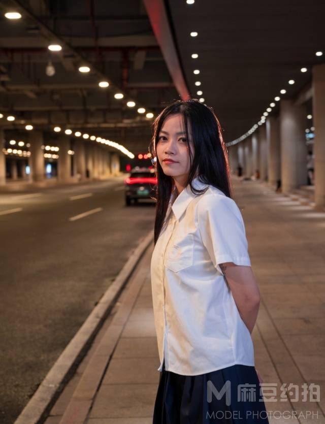 夜景模特
