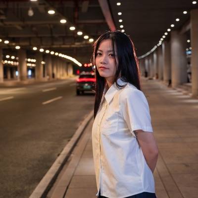 夜景模特