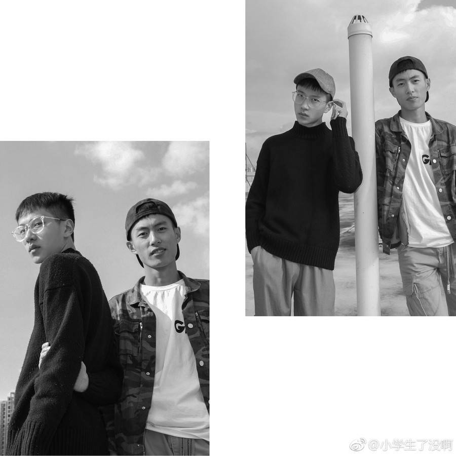 黑白模特