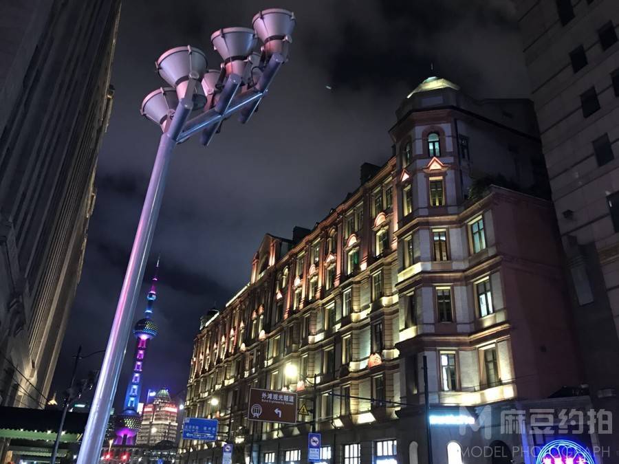 夜景模特