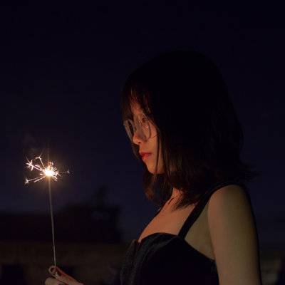 夜景模特