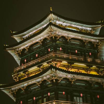 夜景模特