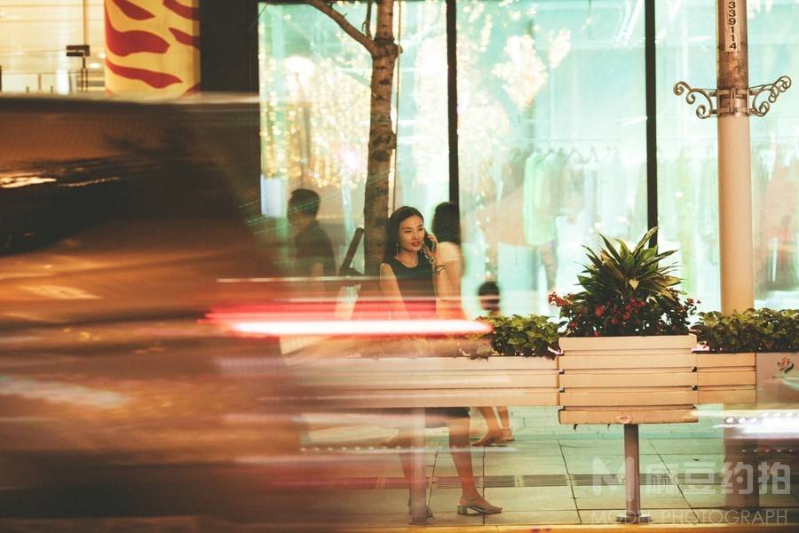 夜景模特