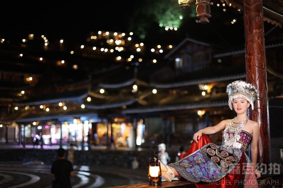 夜景模特