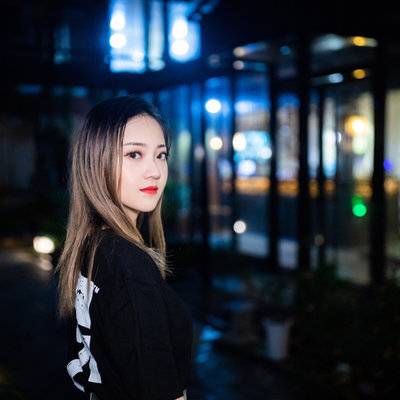 夜景模特