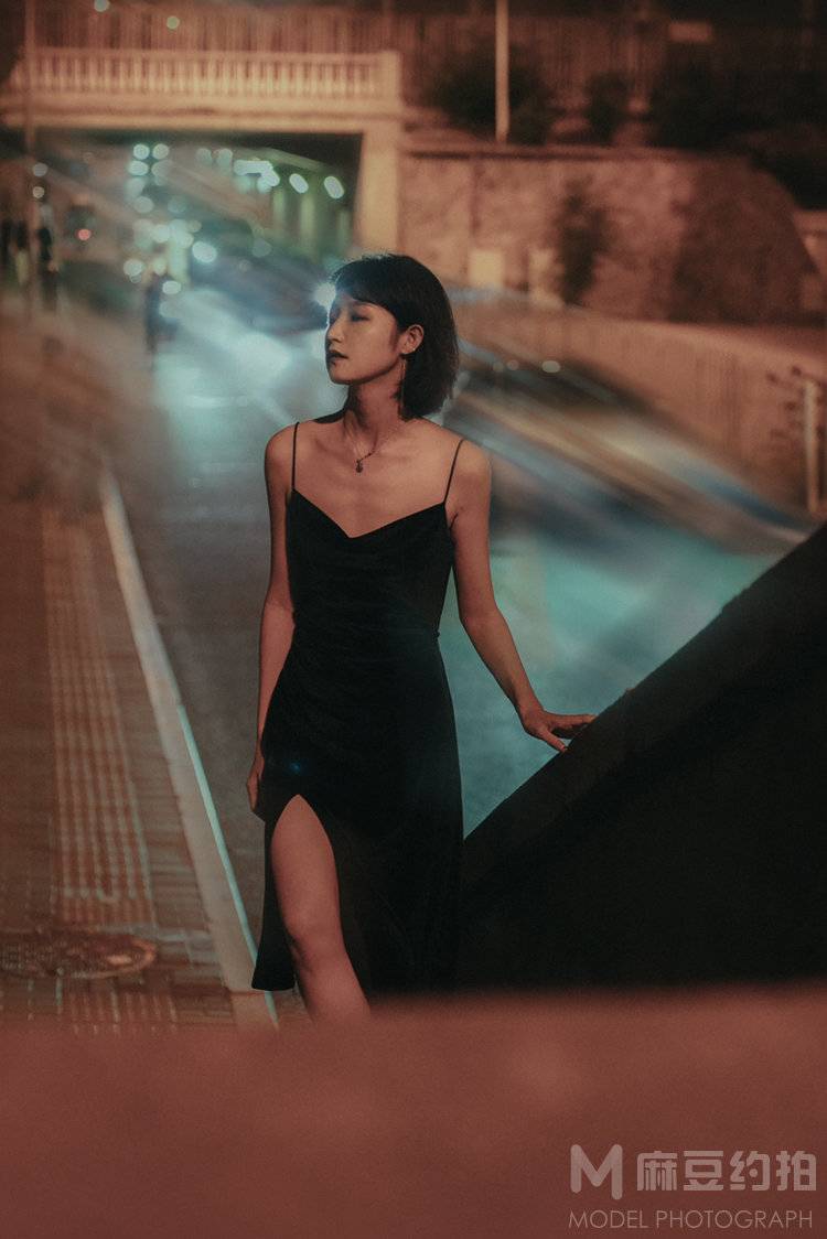 夜景模特