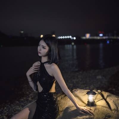 夜景模特