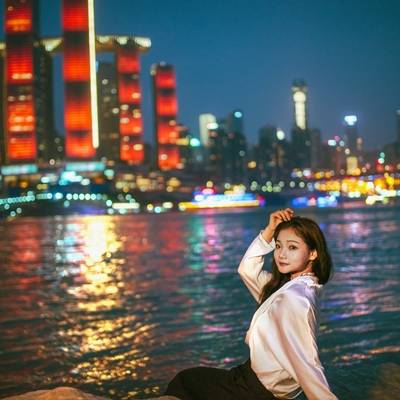 夜景模特