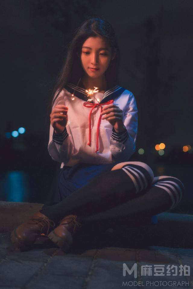 夜景模特