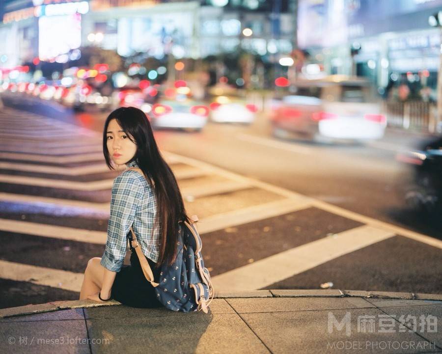 夜景模特