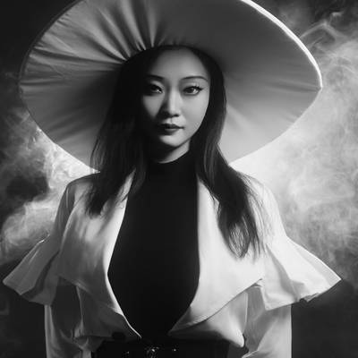黑白模特