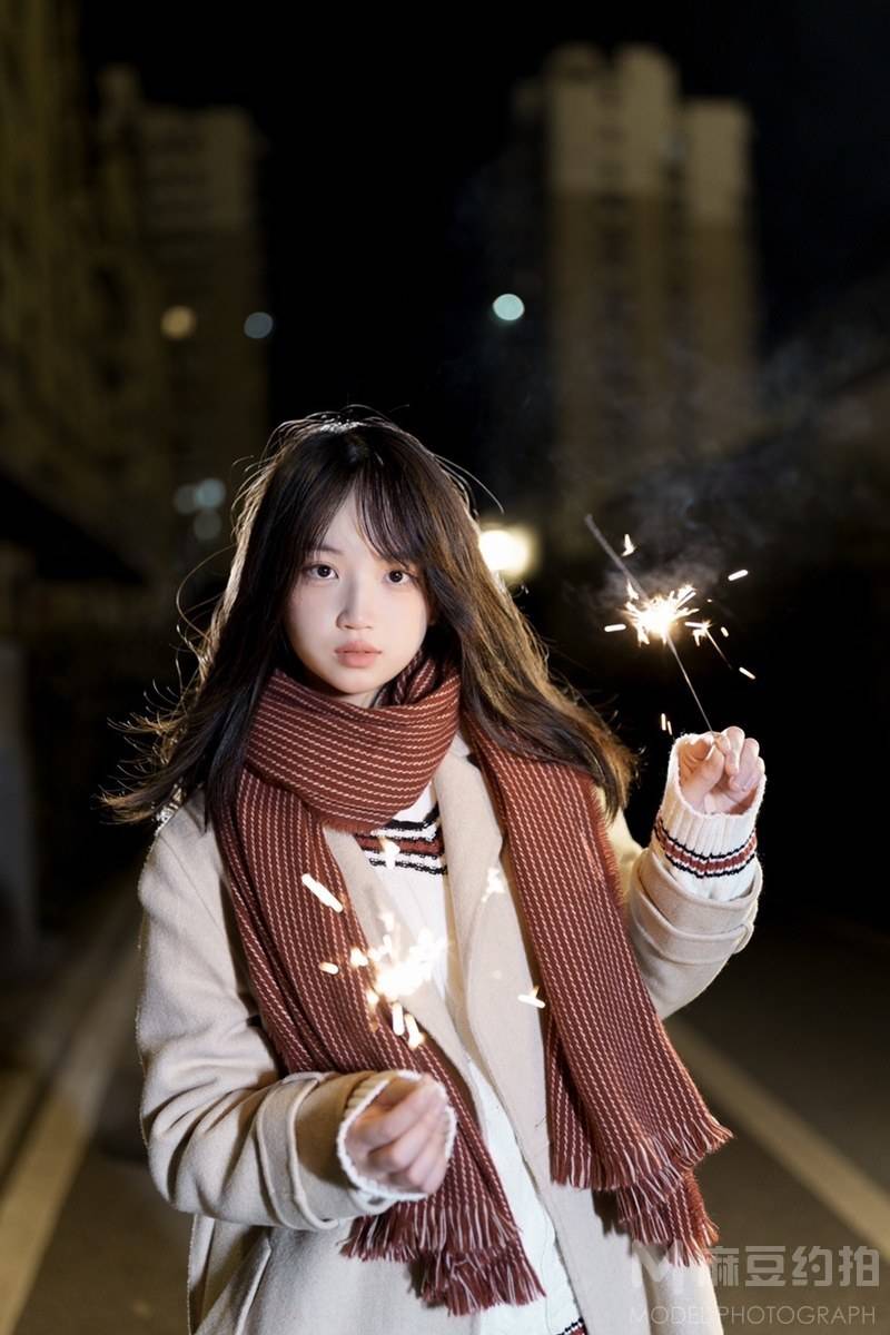 夜景模特
