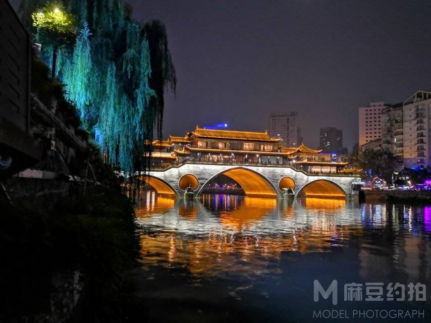 夜景模特