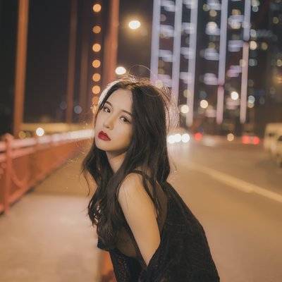 夜景模特