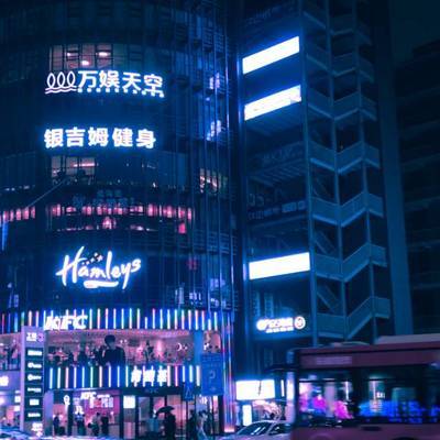夜景模特