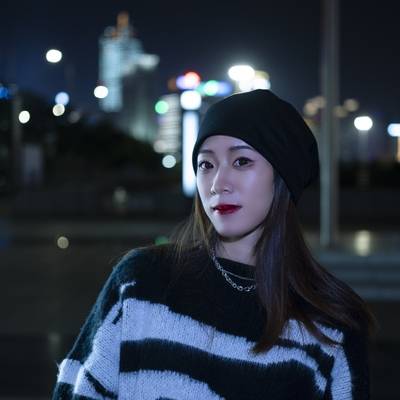 夜景模特