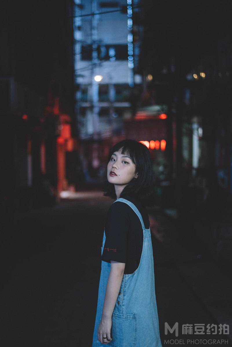 夜景模特