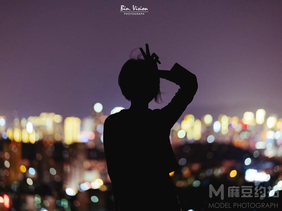 夜景模特
