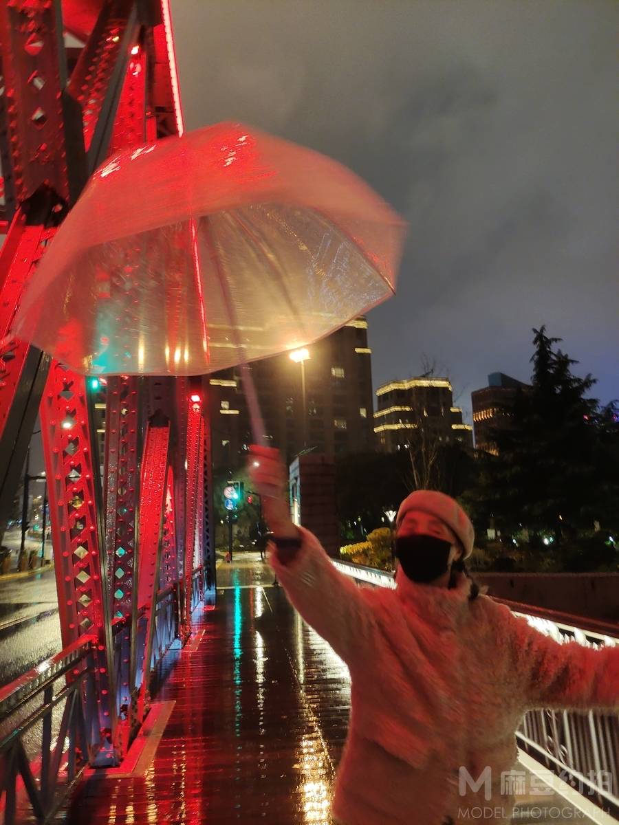 夜景模特