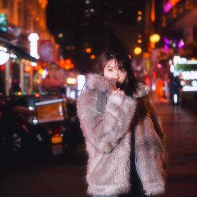 夜景模特