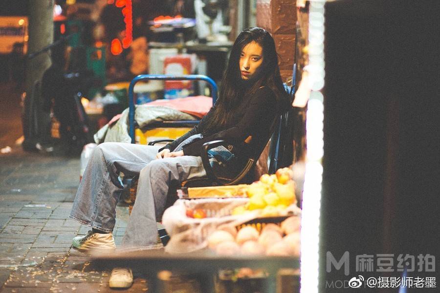 夜景模特