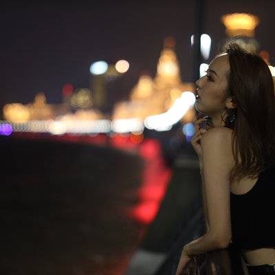 夜景模特