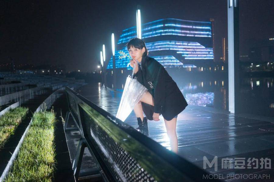 夜景模特