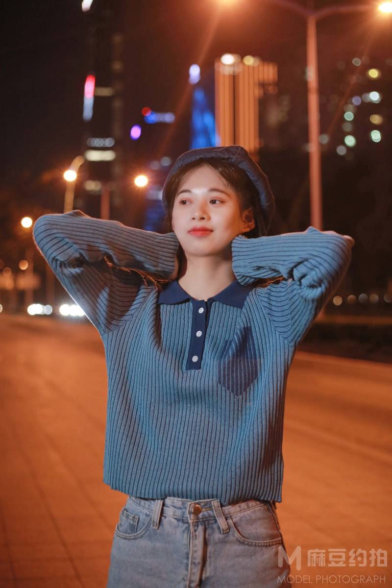 夜景模特