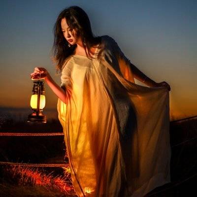 夜景模特