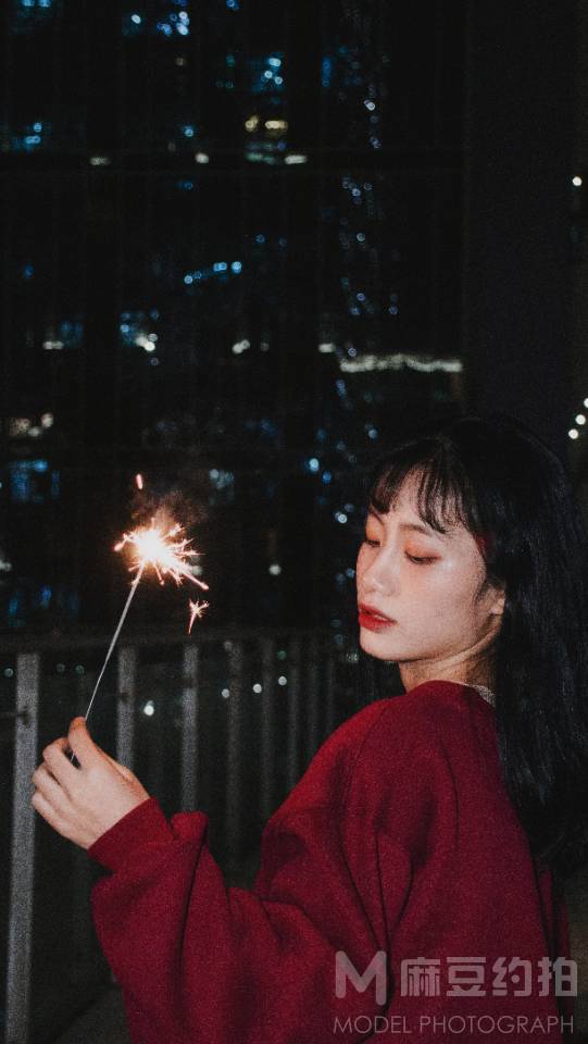 夜景模特