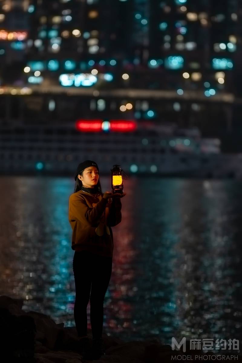 夜景模特