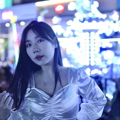 夜景模特
