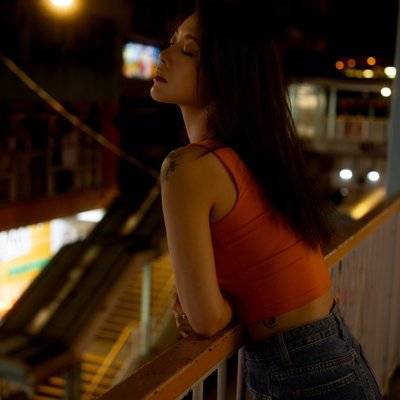 夜景模特