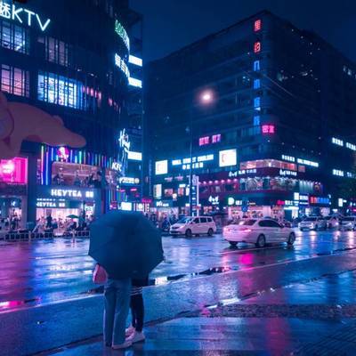 夜景模特