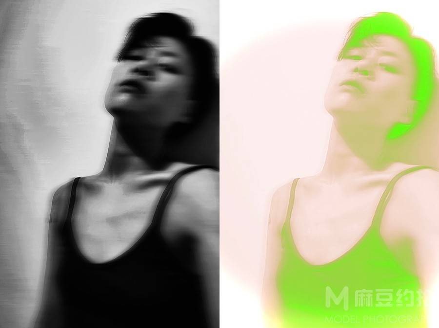 黑白模特