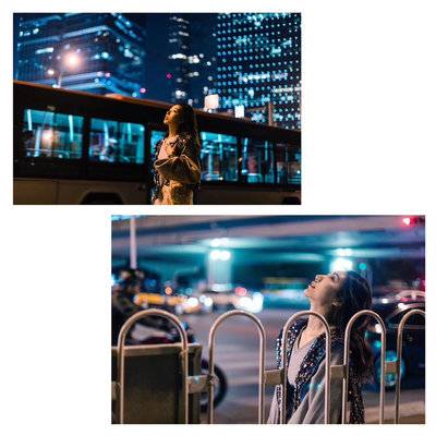 夜景模特