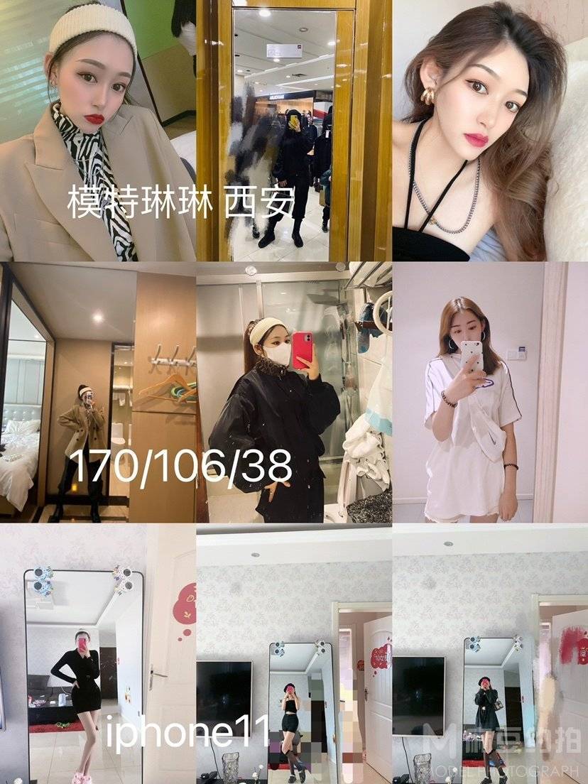 黑白模特
