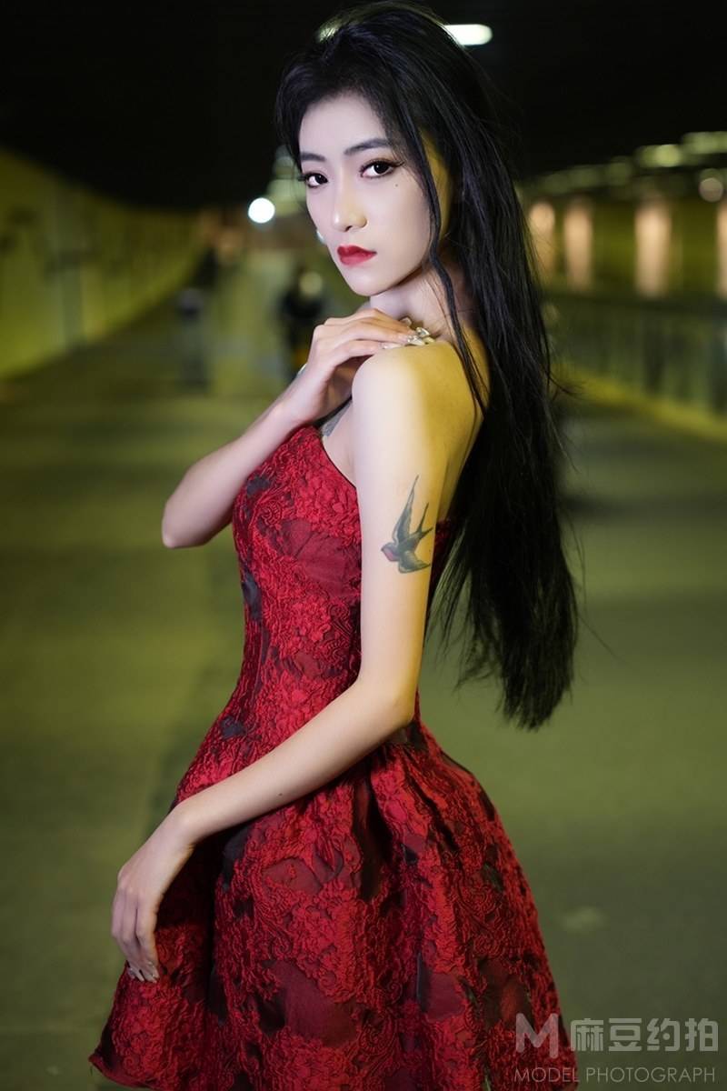 夜景模特