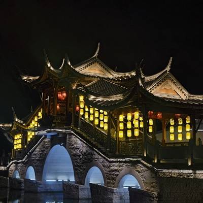 夜景模特