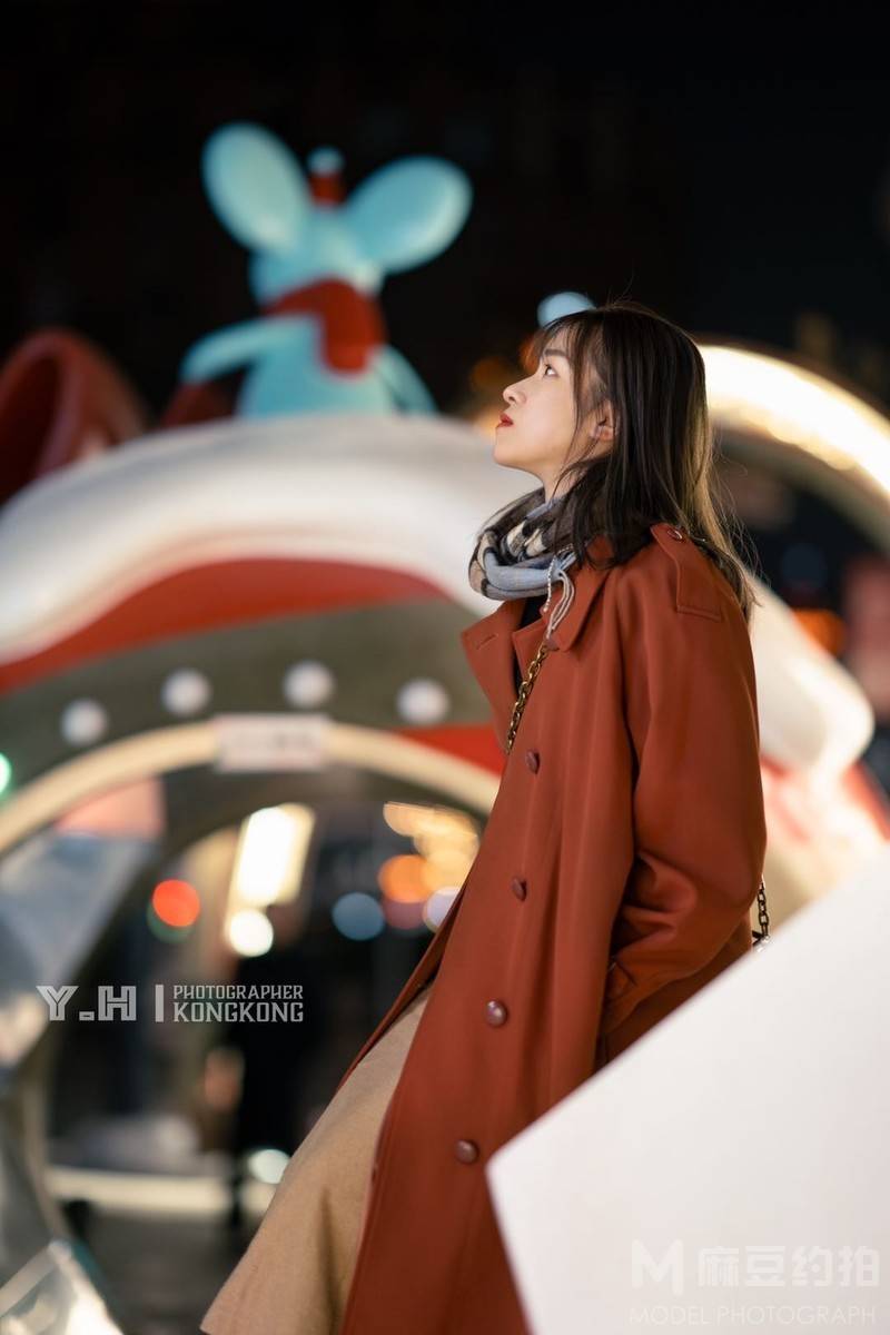 夜景模特