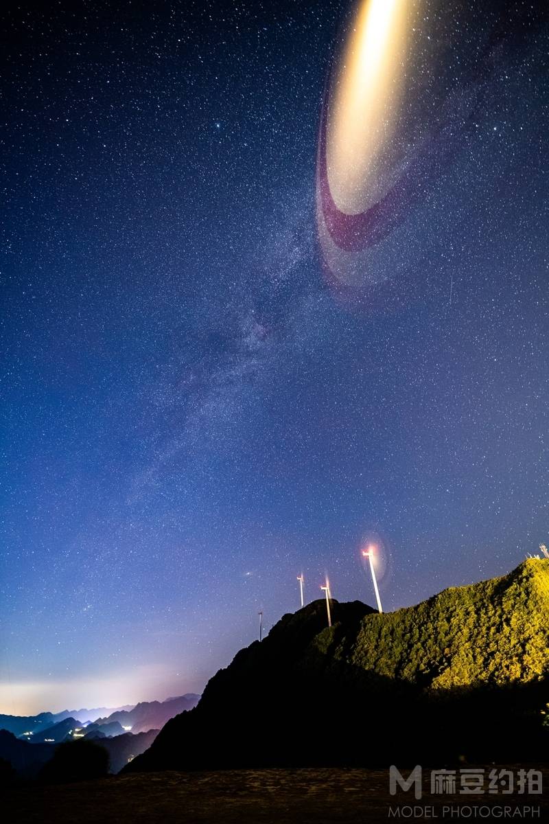 夜景模特