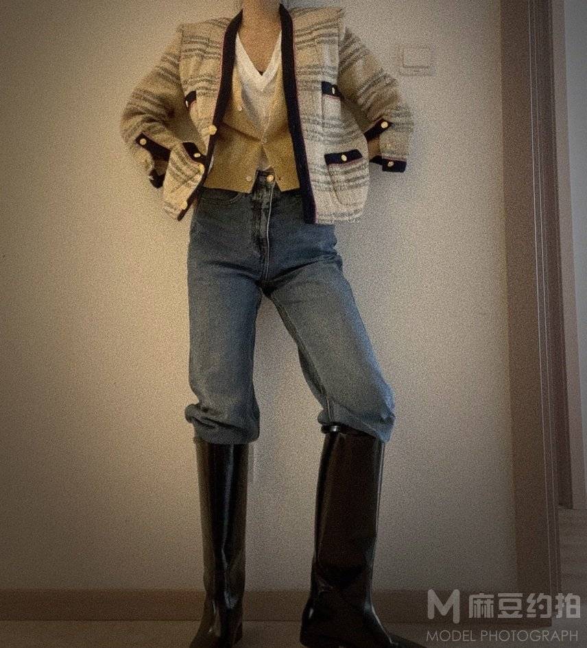 黑白模特