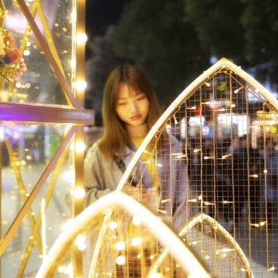 夜景模特