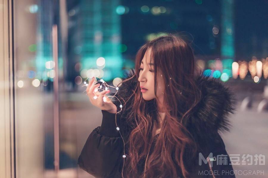 夜景模特