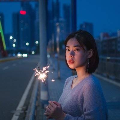 夜景模特