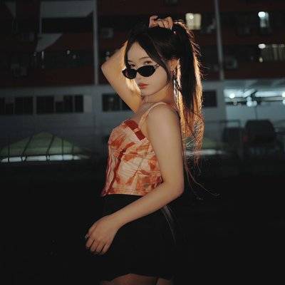 夜景模特